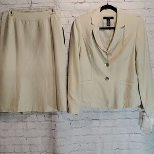 Jones Wear silk and linen skirt suit set NWT